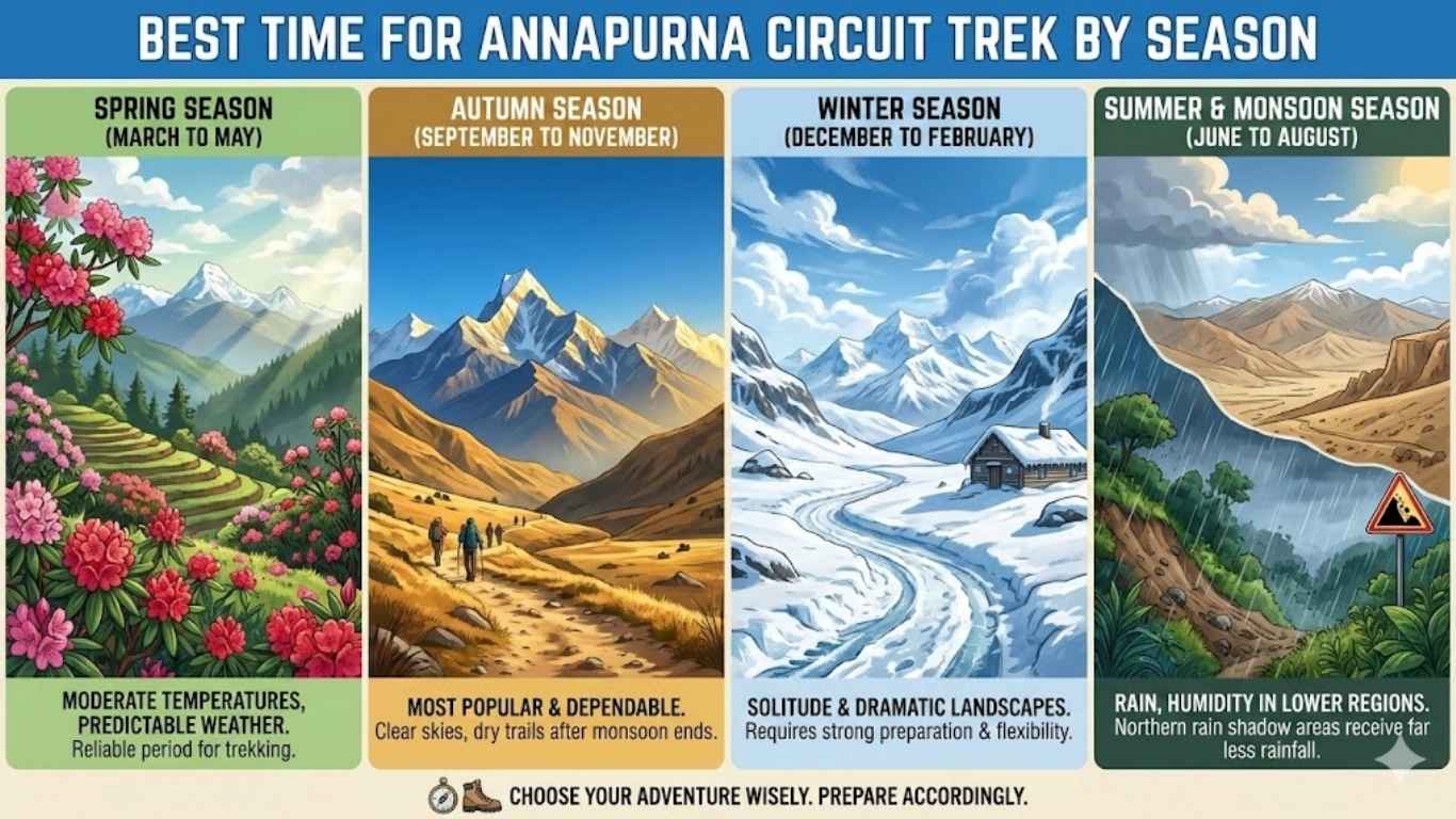 Best Time for Annapurna Circuit Trek by Season