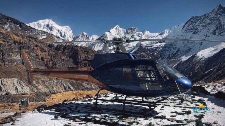 Annapurna base camp trek helicoptor return