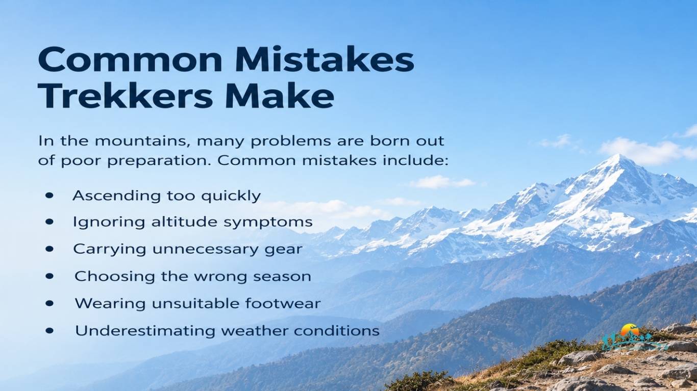 Common Mistakes Trekkers Make