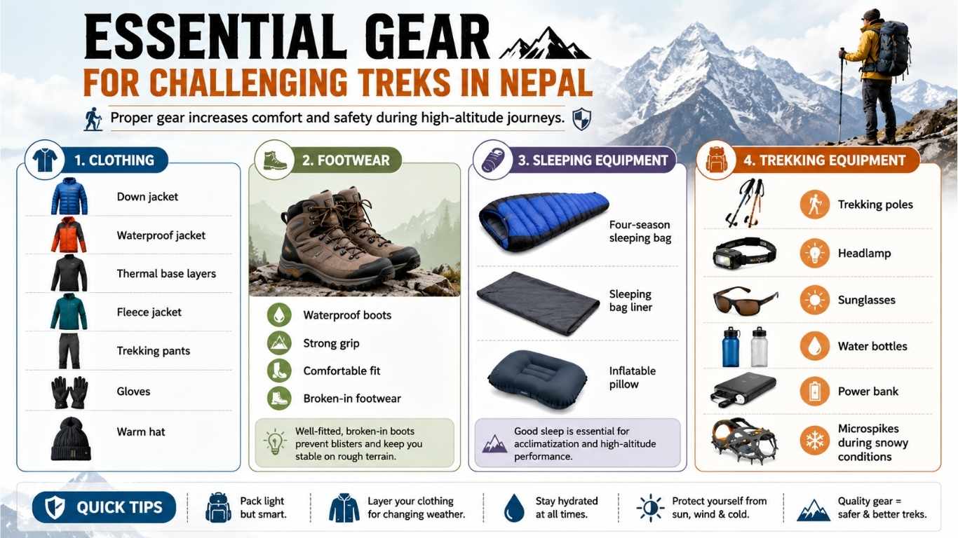 Essential Gear for Challenging Treks in Nepal