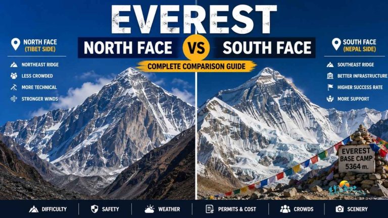 Everest North Face vs South Face
