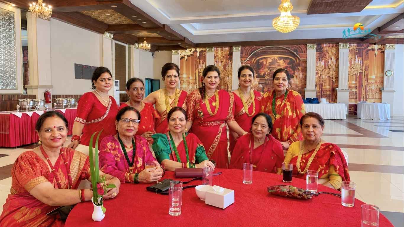 Women Wearing Red During Teej
